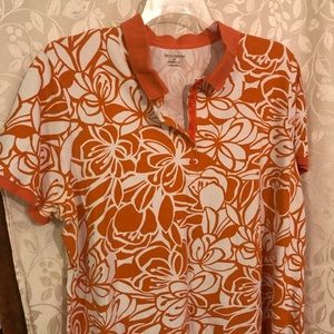 Liz Claiborne Hawaiian Print Polo